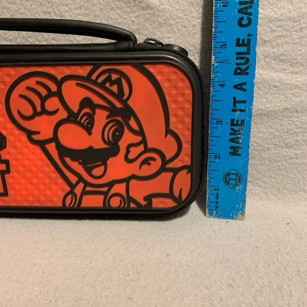 Super Mario kana case red nintendo switch storage carrying case